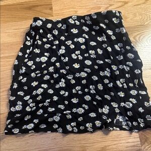Hollister Black Daisy Mini Skirt